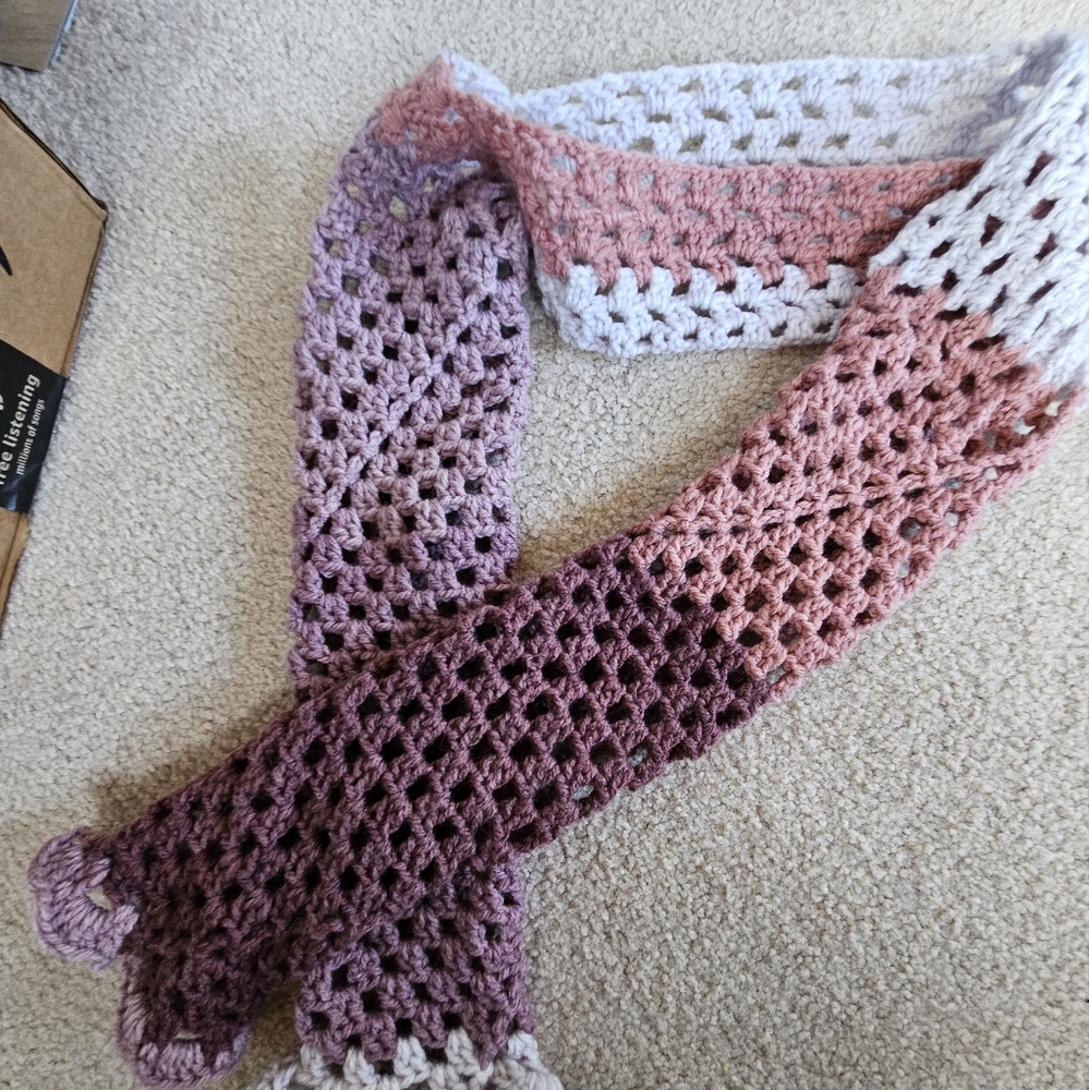 handmade bolero: pink and purple hues